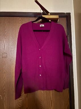 Bundle Vintage Pink/Purple Italian Wool/ Talbots Preppy Classy Cardigan Sweaters